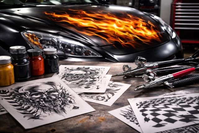 automotive airbrush stencils