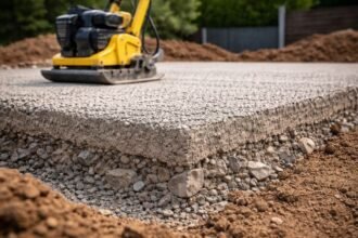 compacted gravel base