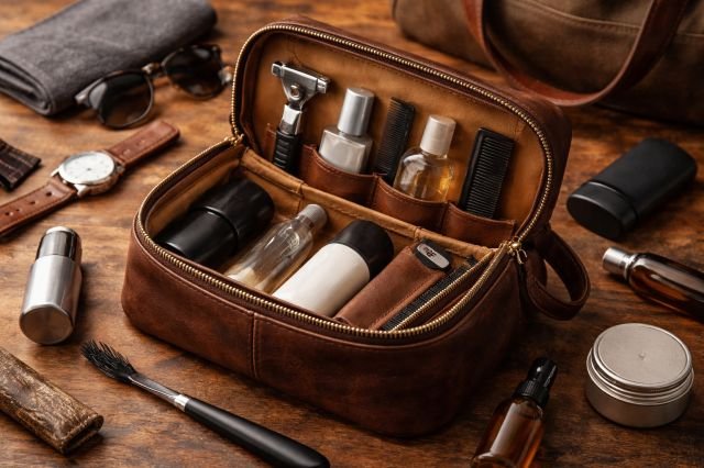 leather dopp kit