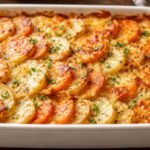 potato and sweet potato au gratin
