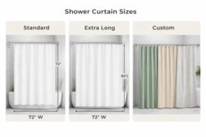 shower curtain sizes